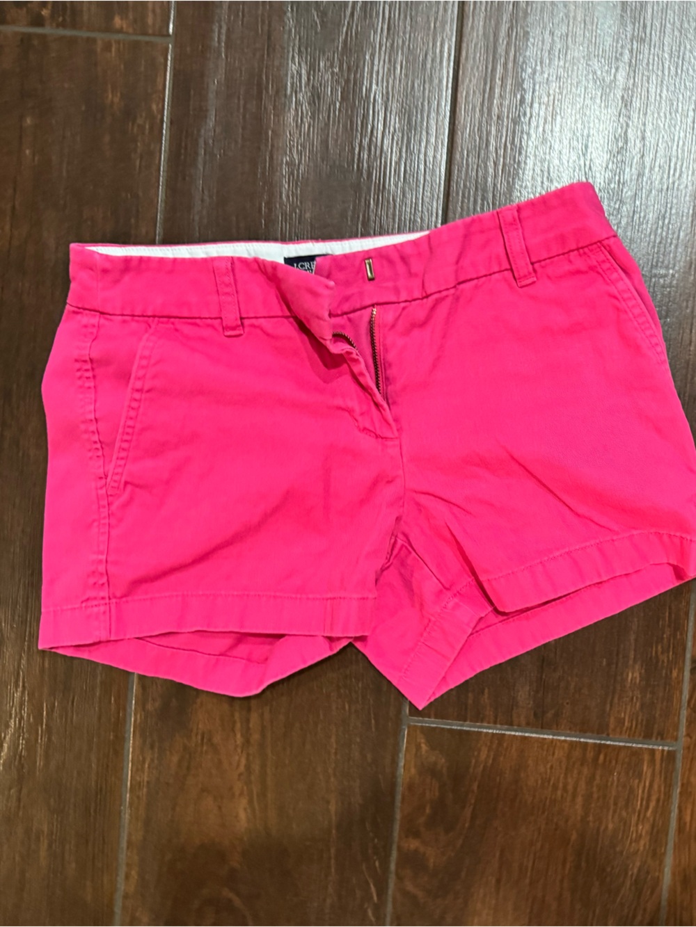 J. Crew Hot Pink High-Rise Cotton Shorts